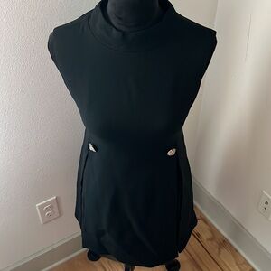 Shannon Rodgers for Jerry Silverman black sleeveless high neck vintage Sz 6 60’s
